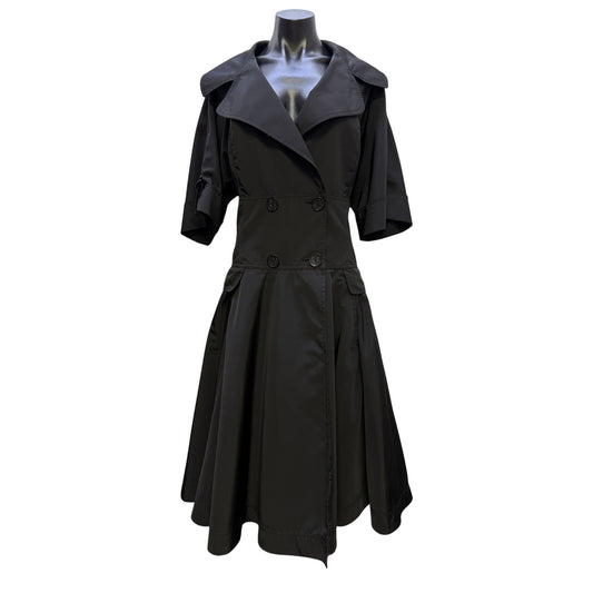 St John Black Double-Breasted Dress Size 16