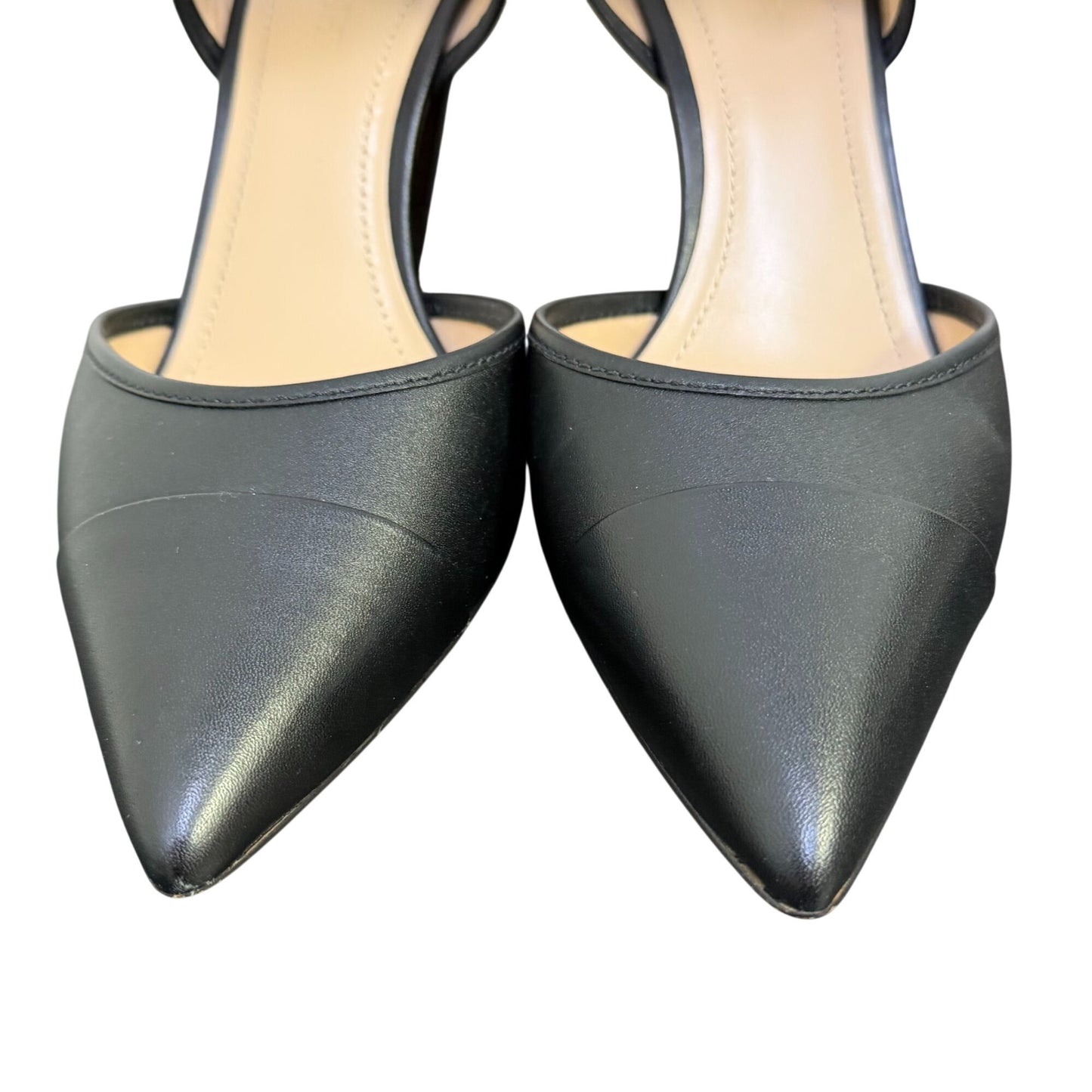 Coach Heel Sandals Black Leather Size 10