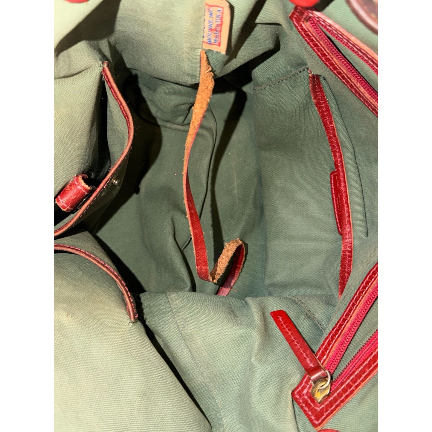 Dooney & Bourke Vintage Plaid Canvas & Leather Shoulder Bag With Adjustable Straps
