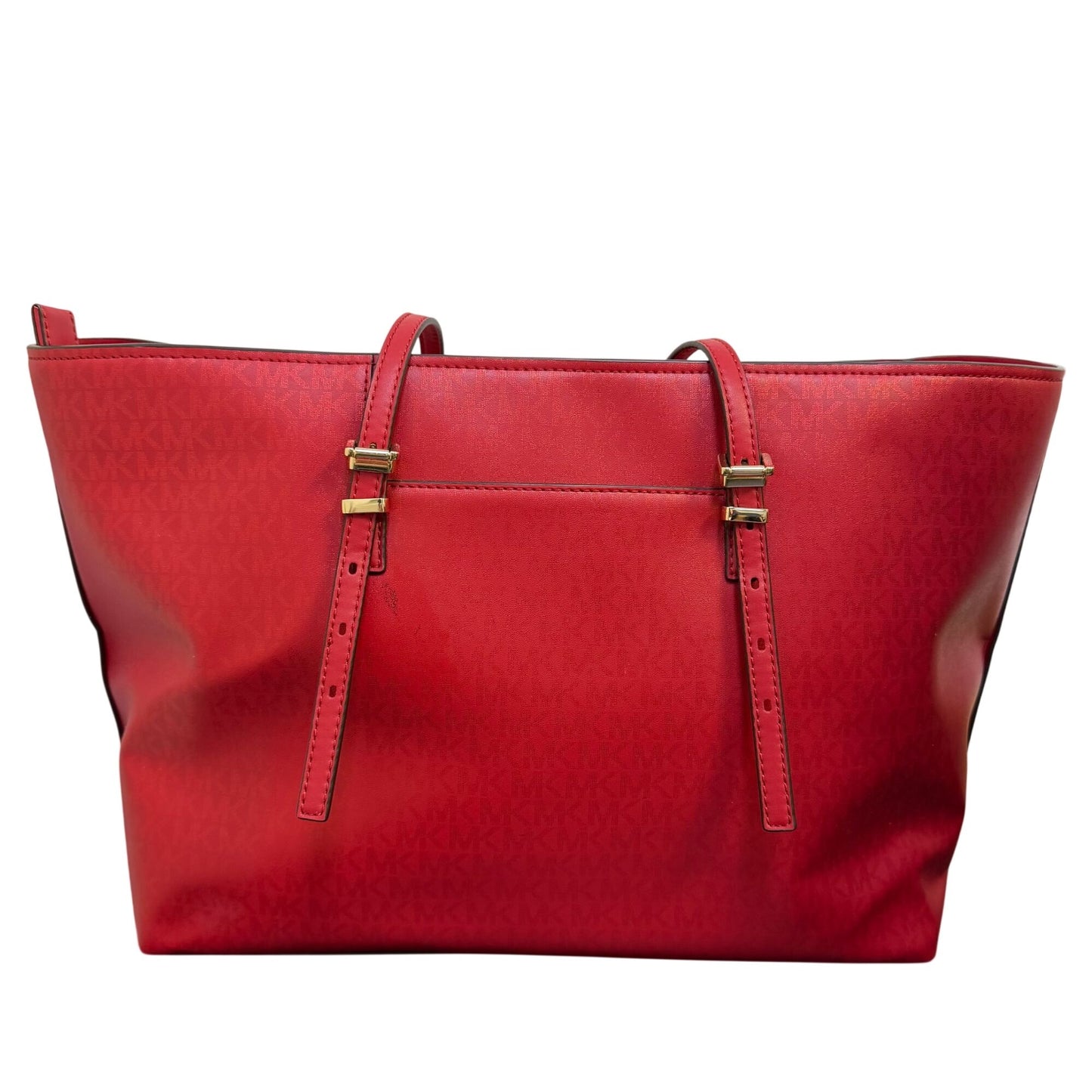 Michael Kors Large Tote Bag Red With Gold Hardware