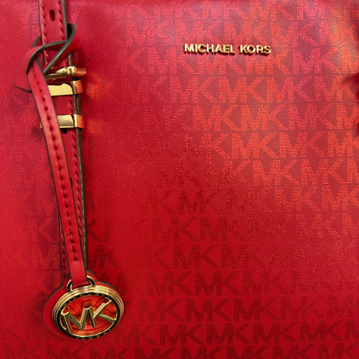 Michael Kors Large Tote Bag Red With Gold Hardware