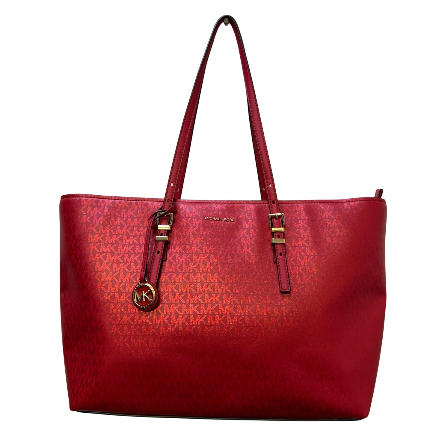 Michael Kors Large Tote Bag Red With Gold Hardware