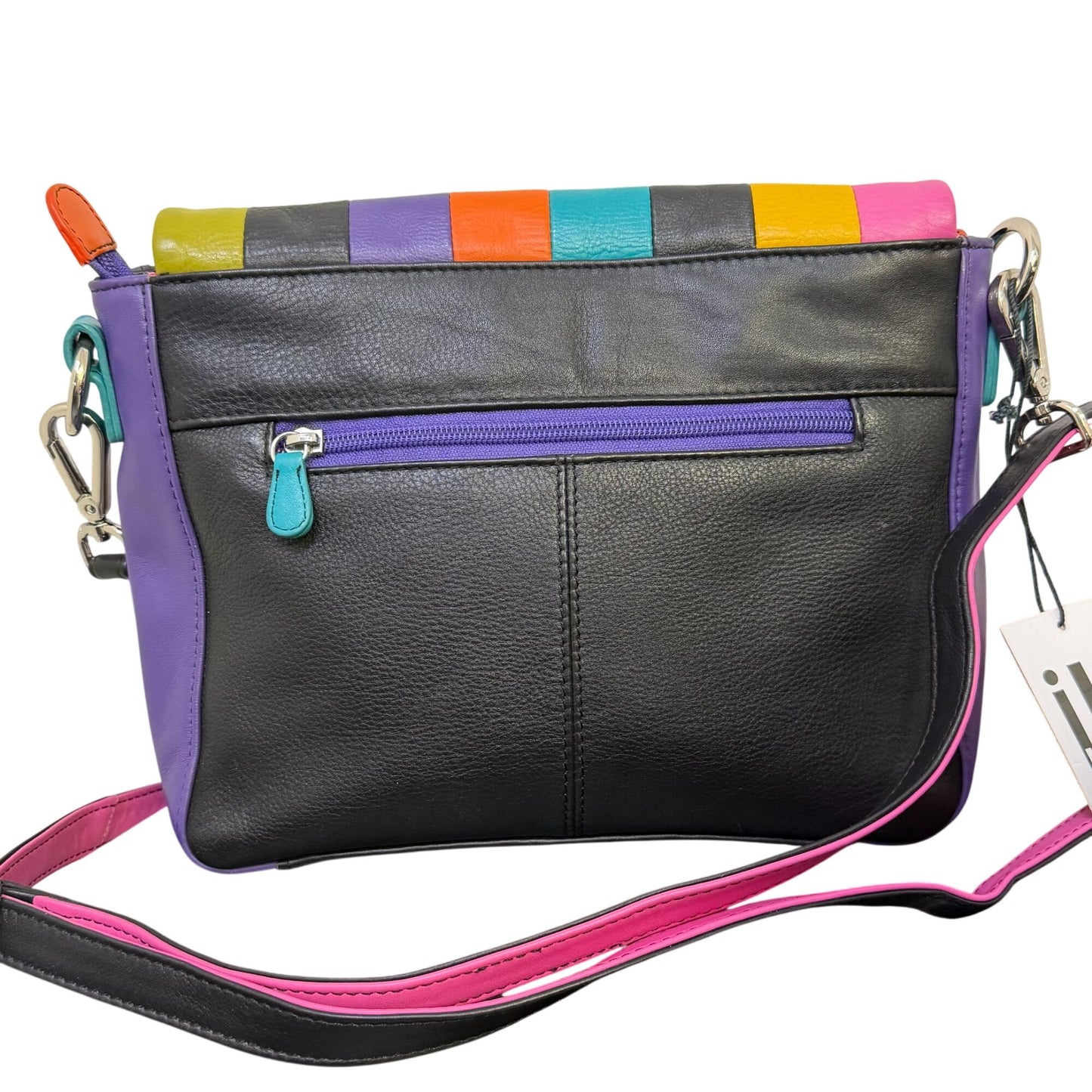 iIi Crossbody Multi-Color Leather Bag With Adjustable Strap
