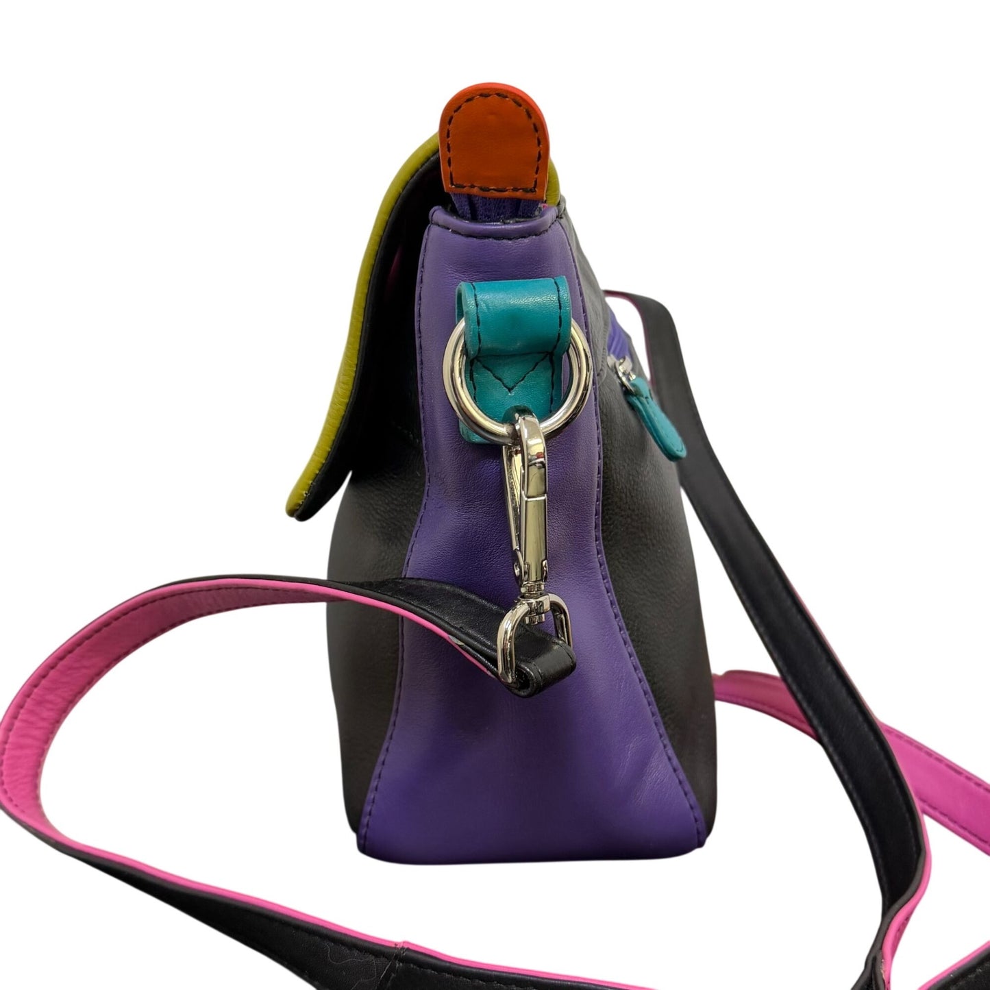 iIi Crossbody Multi-Color Leather Bag With Adjustable Strap