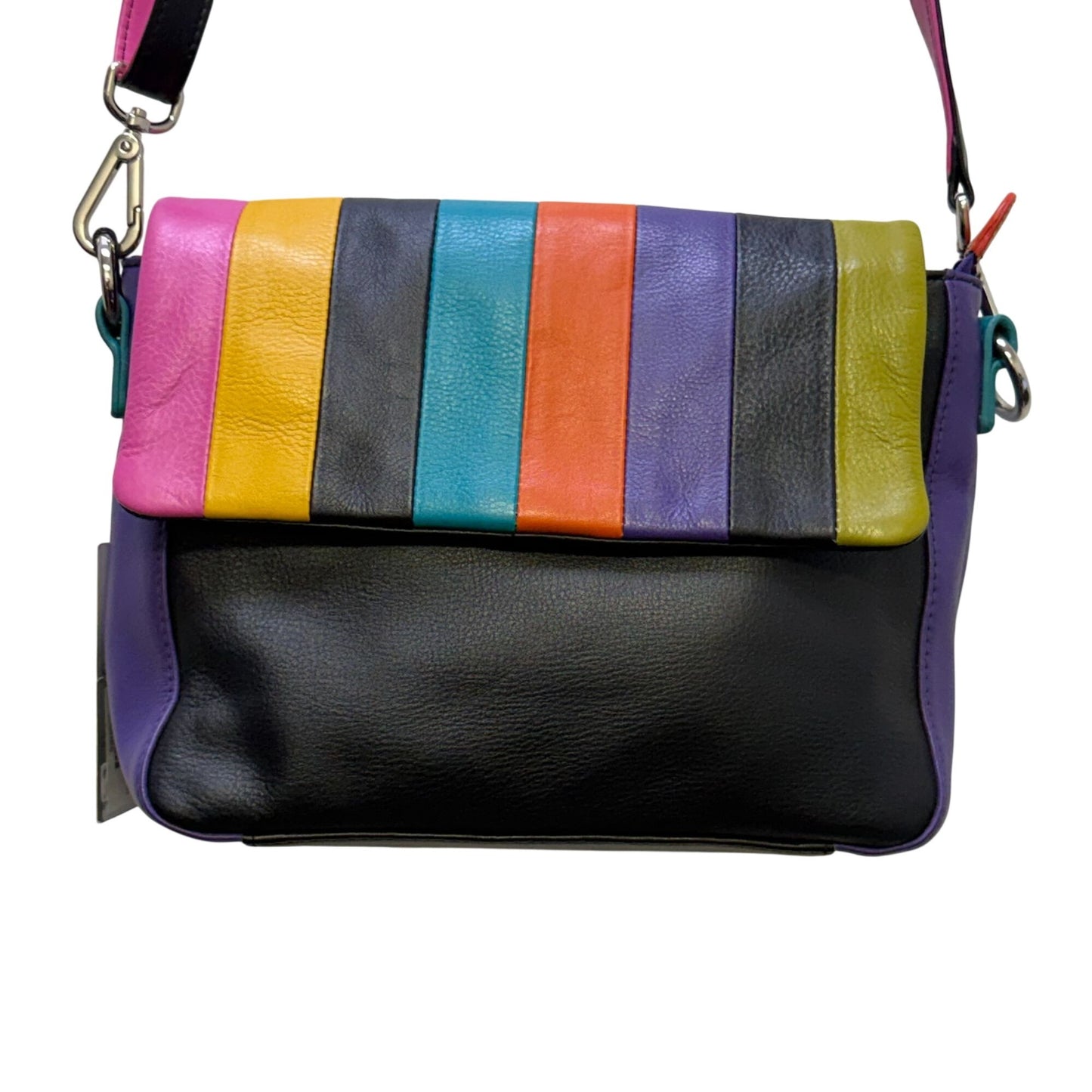 iIi Crossbody Multi-Color Leather Bag With Adjustable Strap