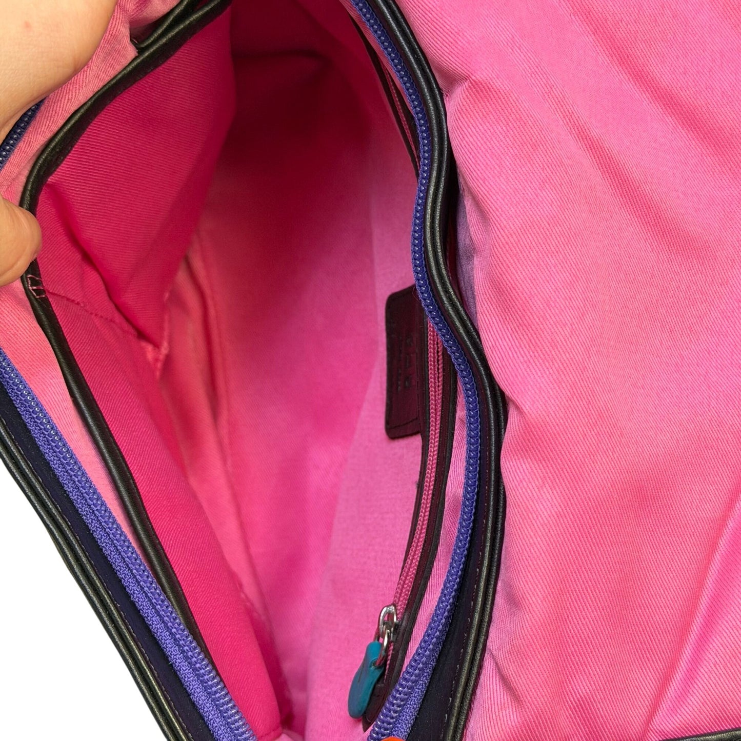 iIi Crossbody Multi-Color Leather Bag With Adjustable Strap