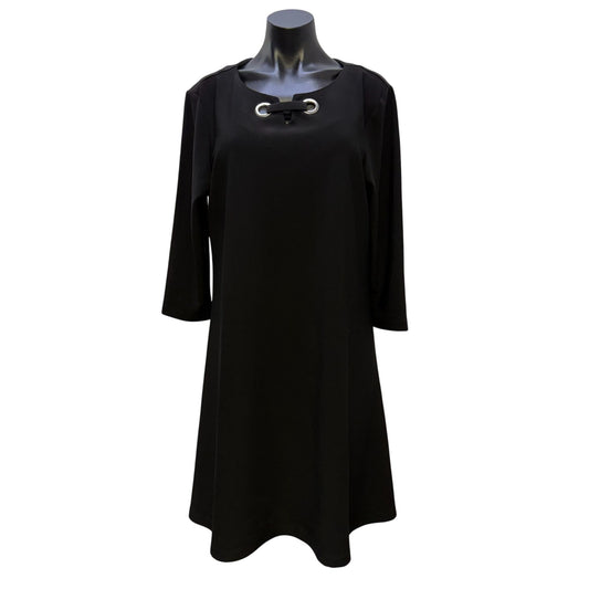 NWT Scapa Lauren Perre Black Dress 3/4 Sleeves XL
