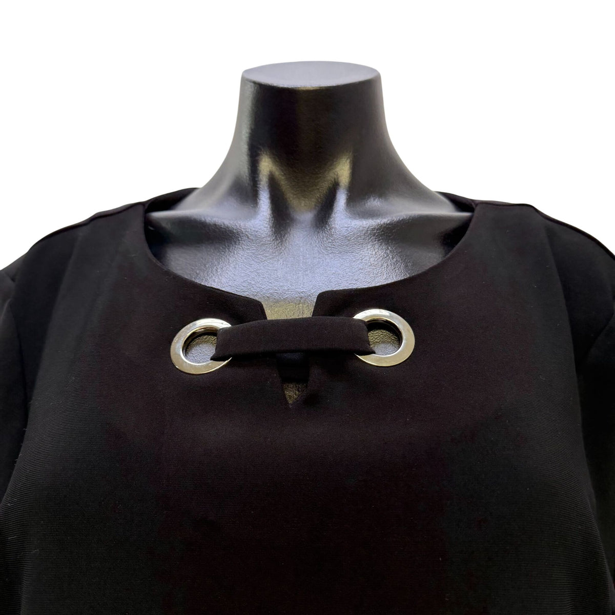 NWT Scapa Lauren Perre Black Dress 3/4 Sleeves XL