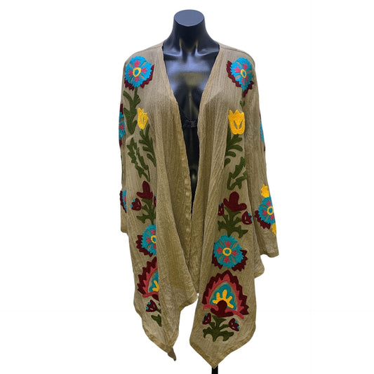 Roja Beige Embroidered Cardigan L