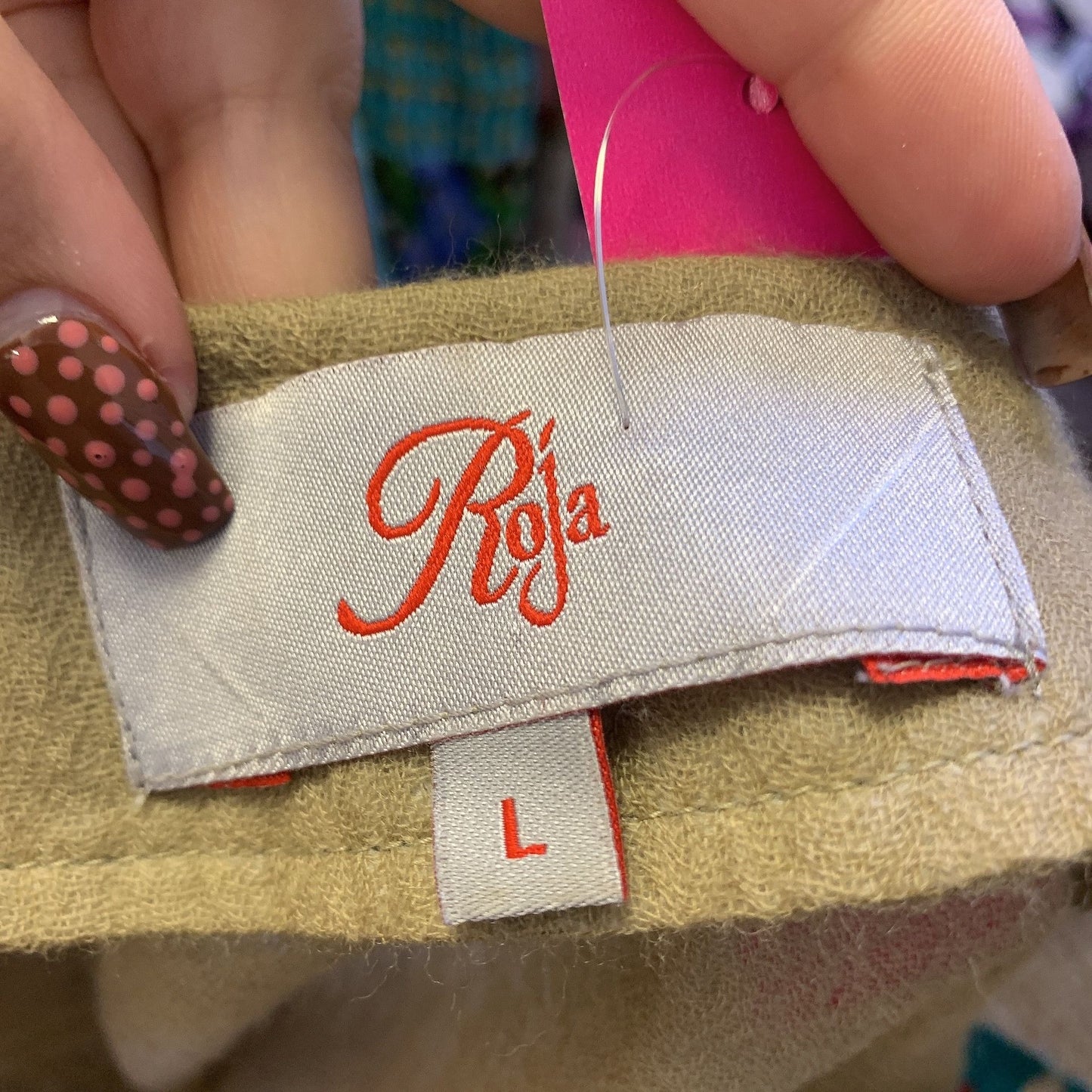 Roja Beige Embroidered Cardigan L