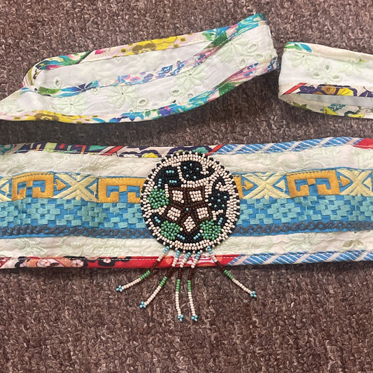 Johnny Was Embroidered Beaded Sash Belt