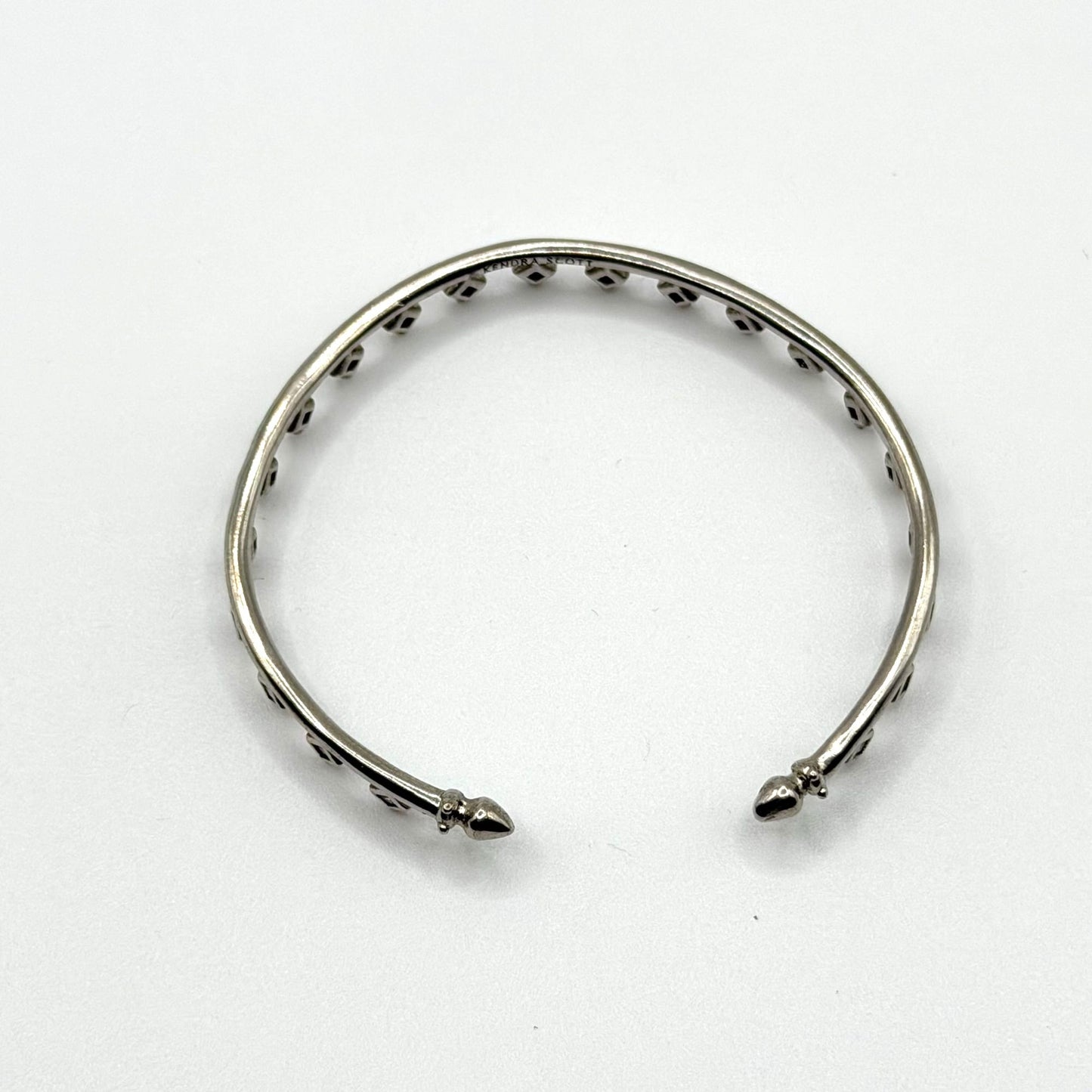 Kendra Scott Silver-Plated Open Cuff Bracelet With Diamond Accents