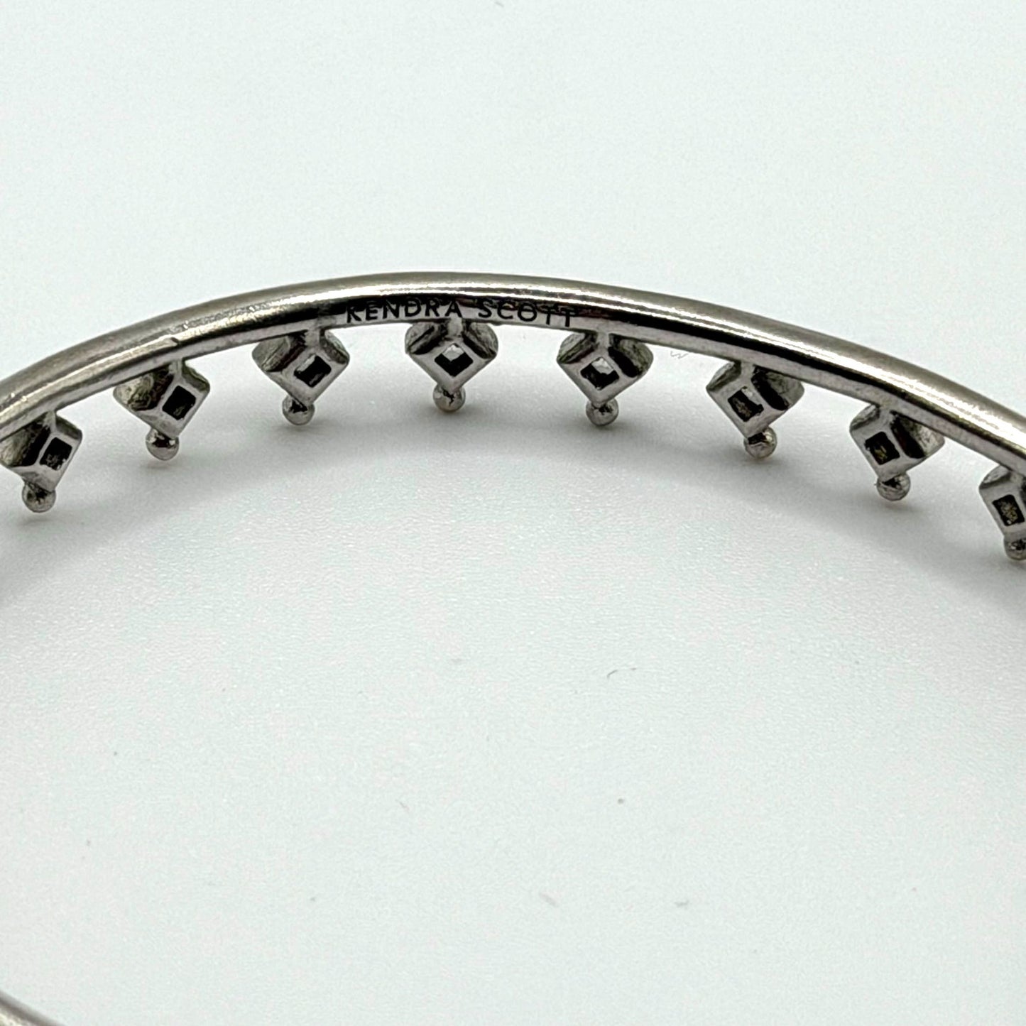 Kendra Scott Silver-Plated Open Cuff Bracelet With Diamond Accents