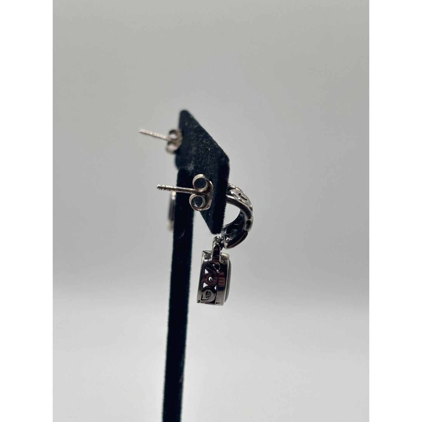 Abalone & Sterling Silver 925 Earrings With Intricate Design