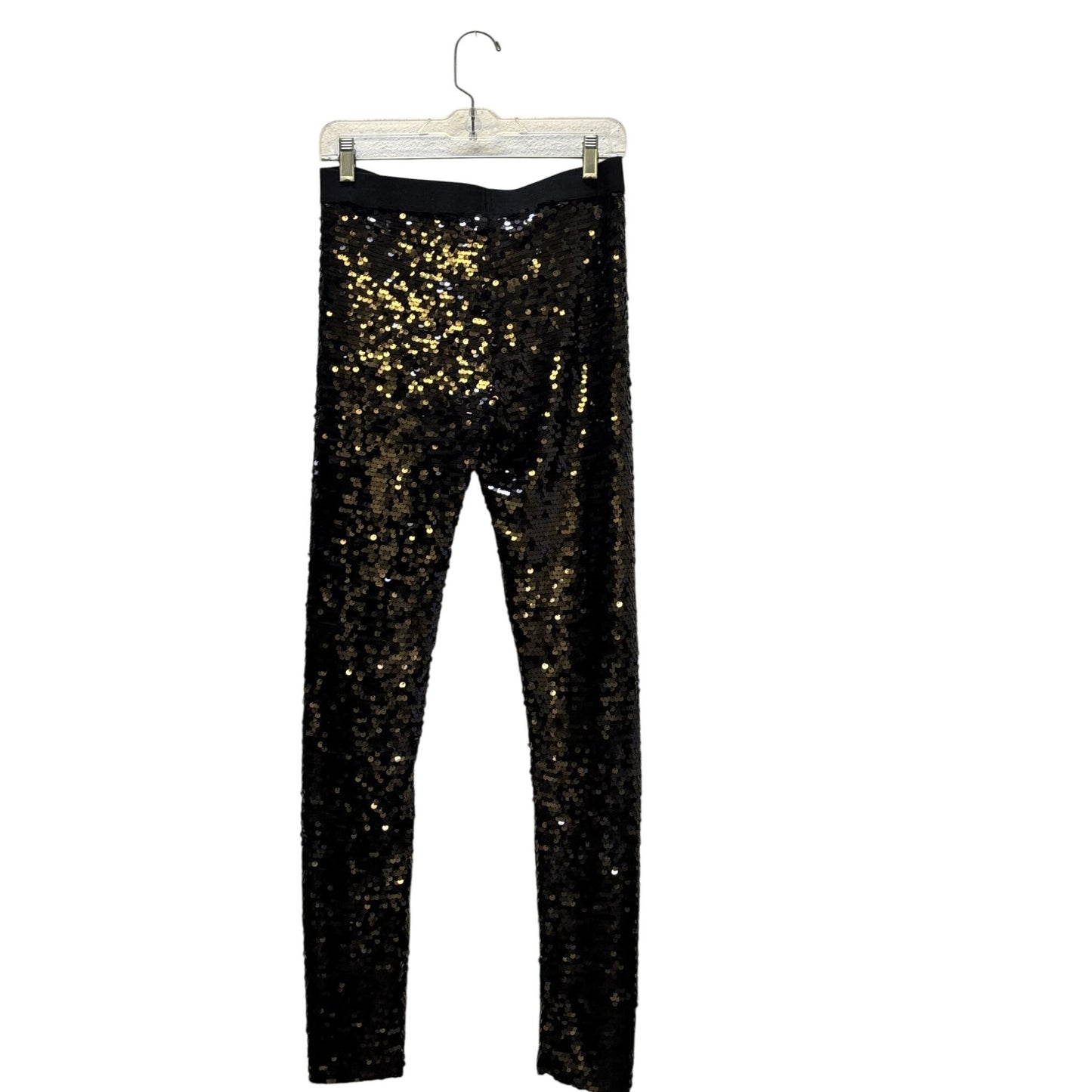 NWT BCBG Maxazria Black Sequin Stretch Pants Size M