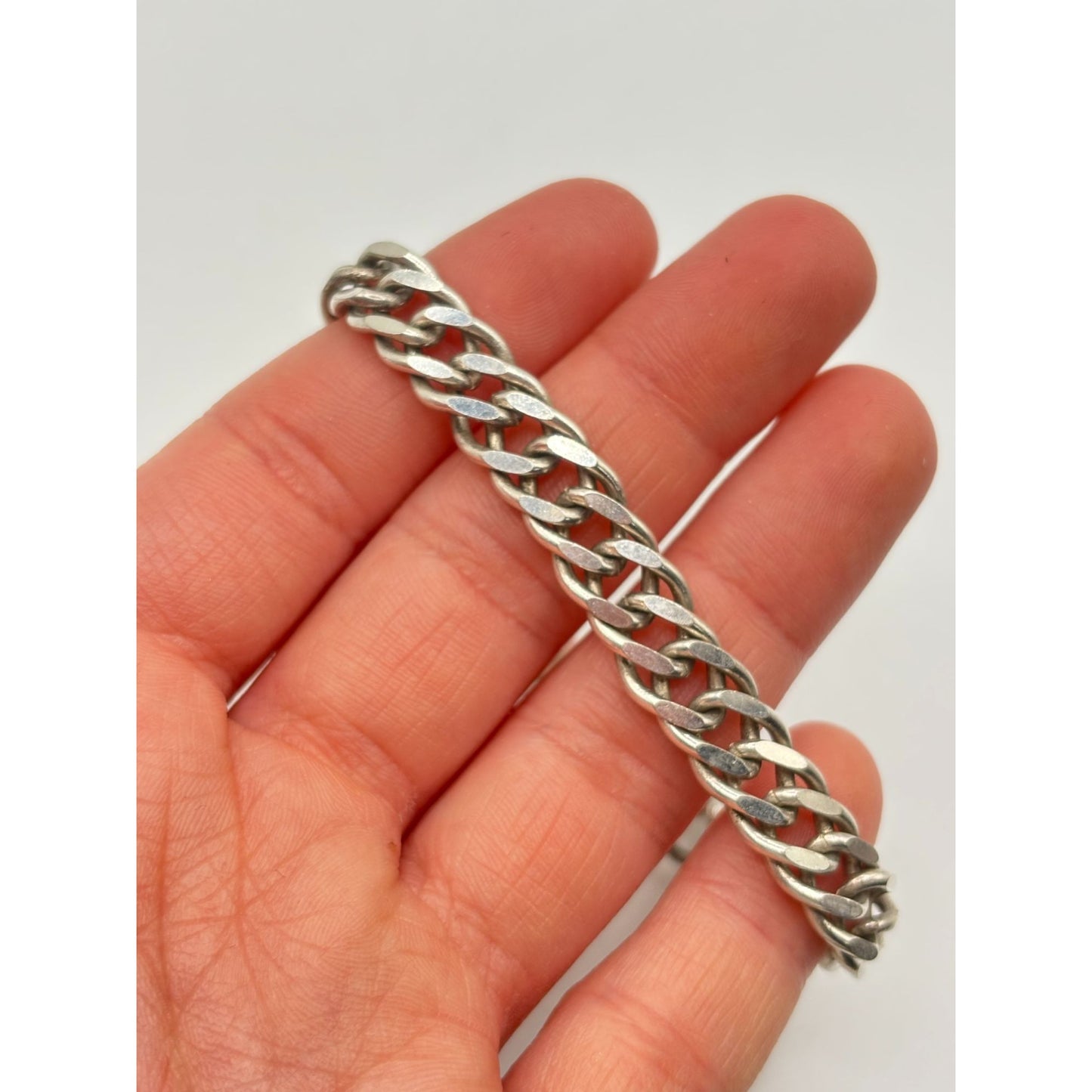 Italian 925 Sterling Silver Curb Chain Bracelet