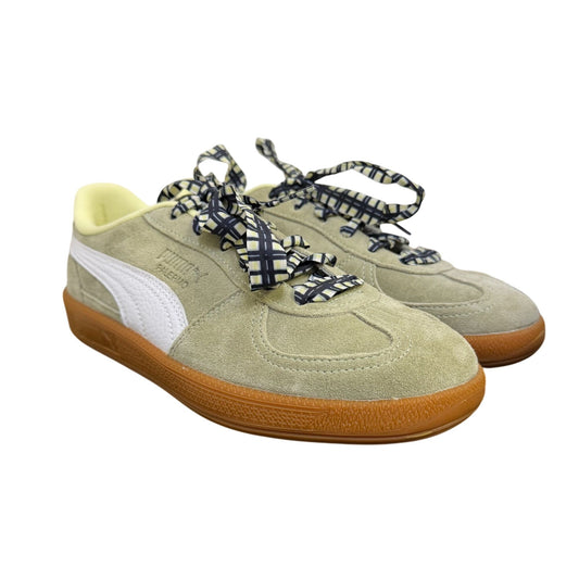 Puma Palermo Sneakers Green Suede & White Leather Size 7.5