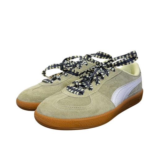 Puma Palermo Sneakers Green Suede & White Leather Size 7.5