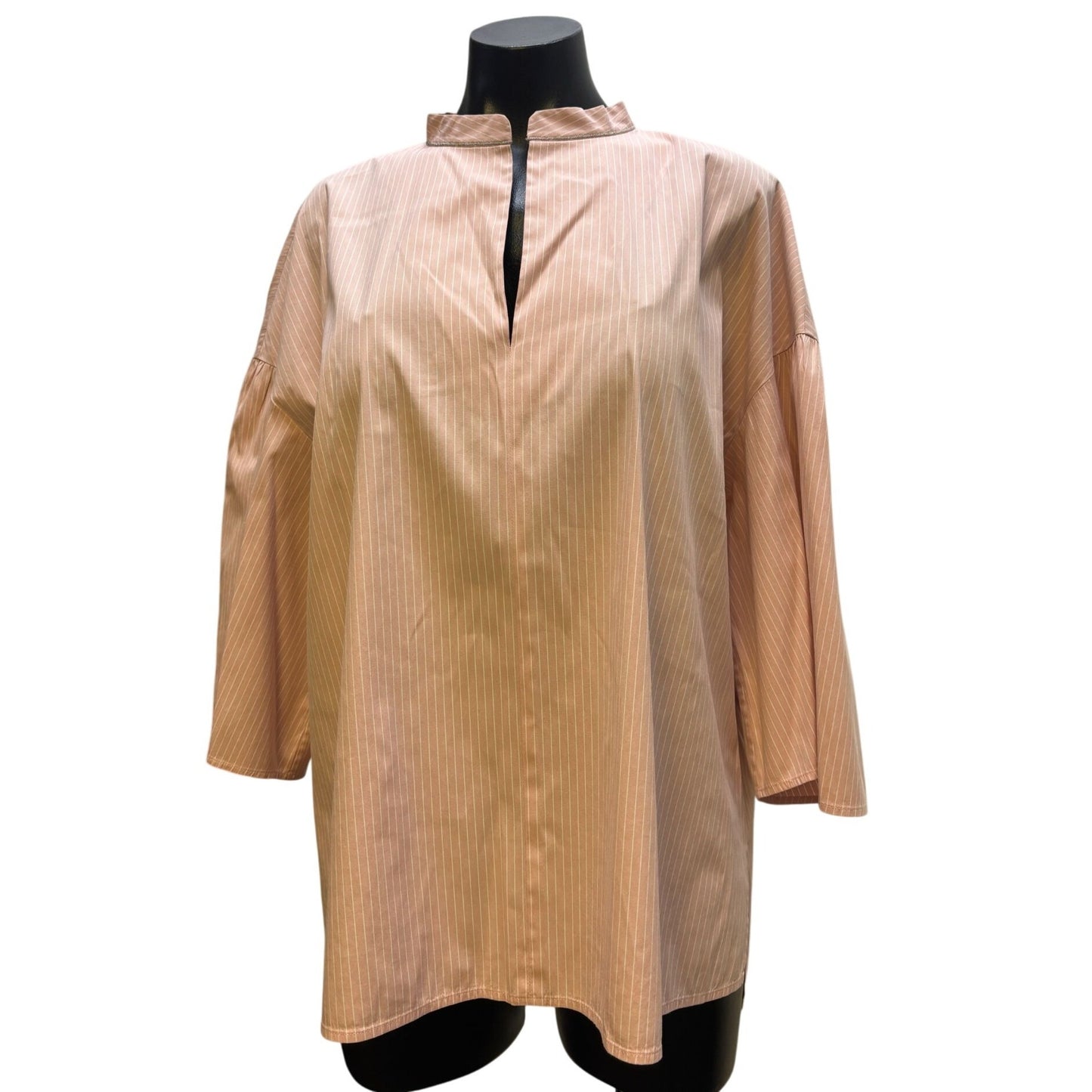 Lafayette 148 New York  Pink Striped Blouse XL