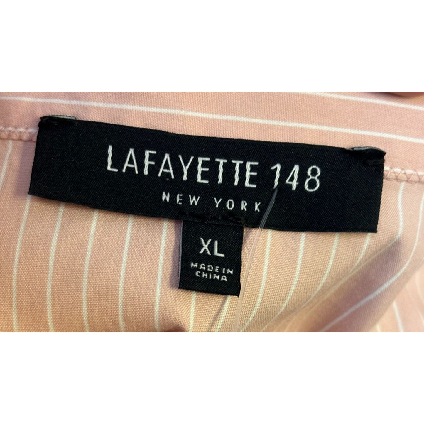 Lafayette 148 New York  Pink Striped Blouse XL