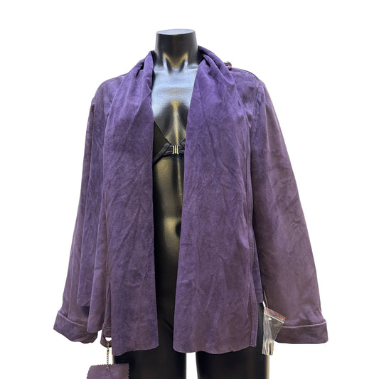 Vericci Goatskin Wrap Jacket Purple L
