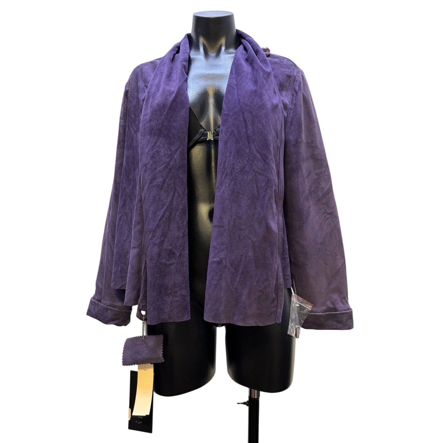 Vericci Goatskin Wrap Jacket Purple L