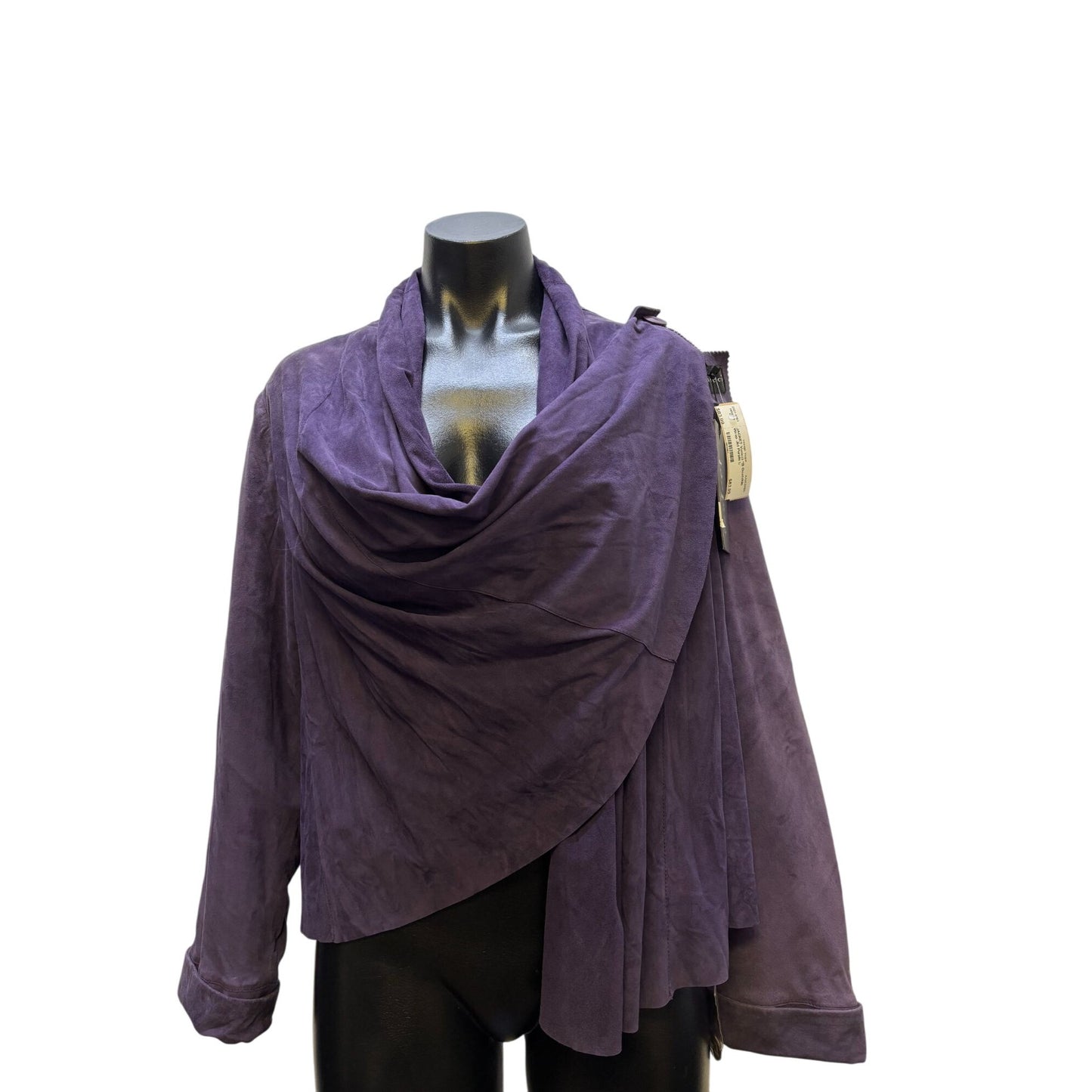 Vericci Goatskin Wrap Jacket Purple L