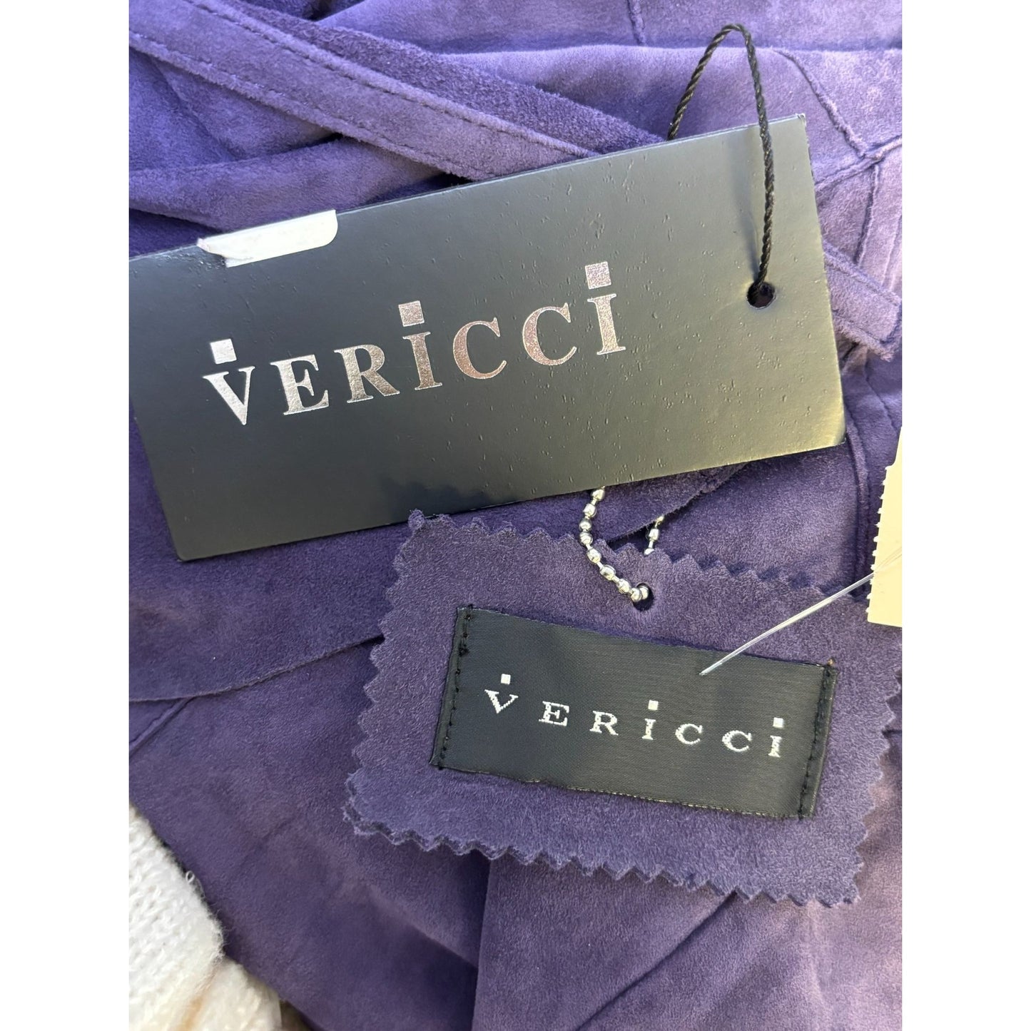Vericci Goatskin Wrap Jacket Purple L