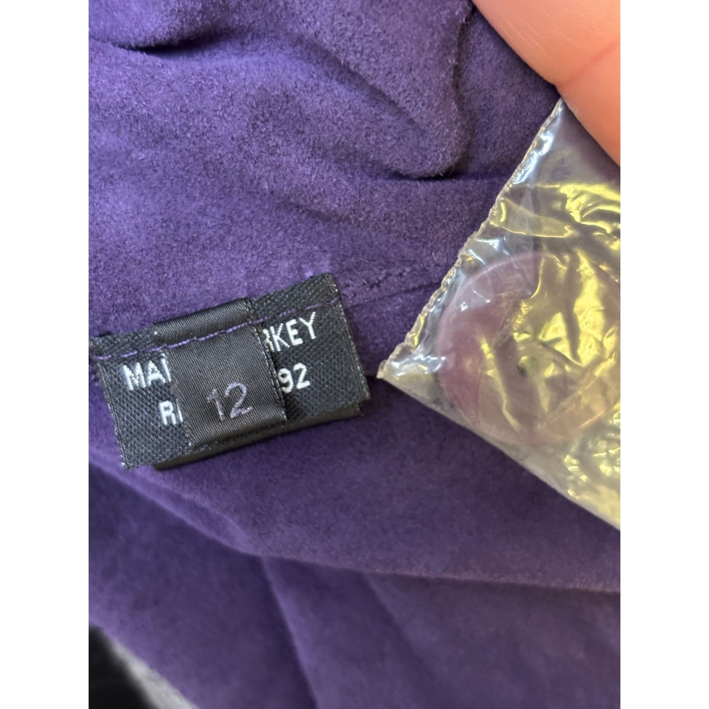 Vericci Goatskin Wrap Jacket Purple L