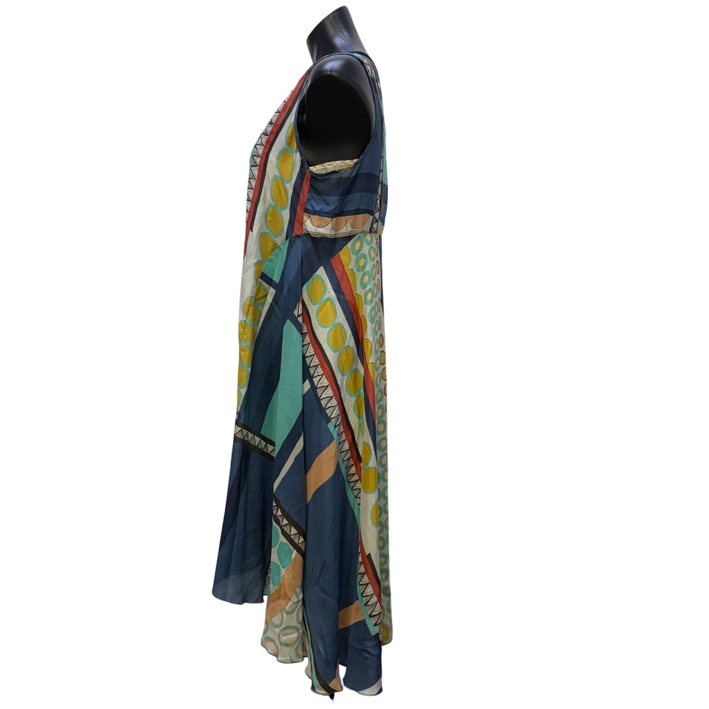 Johnny Was Blue Multi Dress & Slip Set M