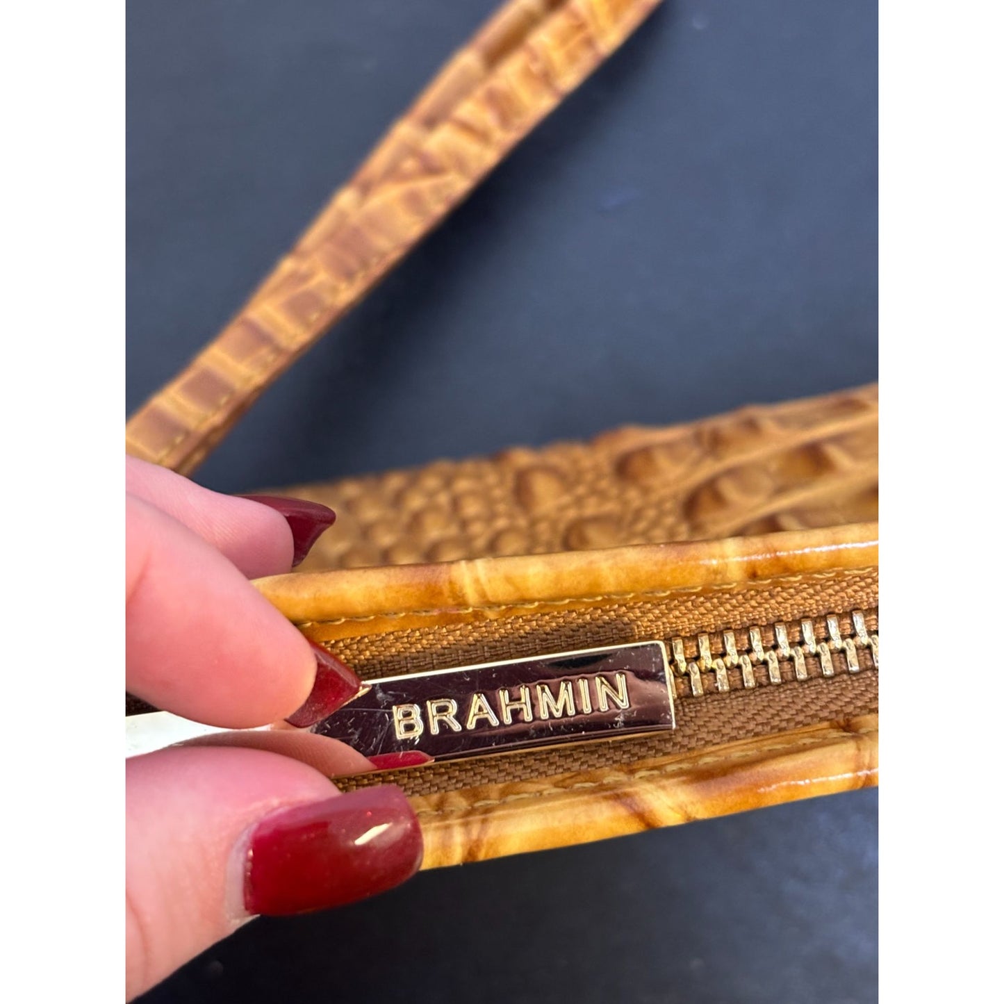 Brahmin Wristlet Leather Wristlet Yell