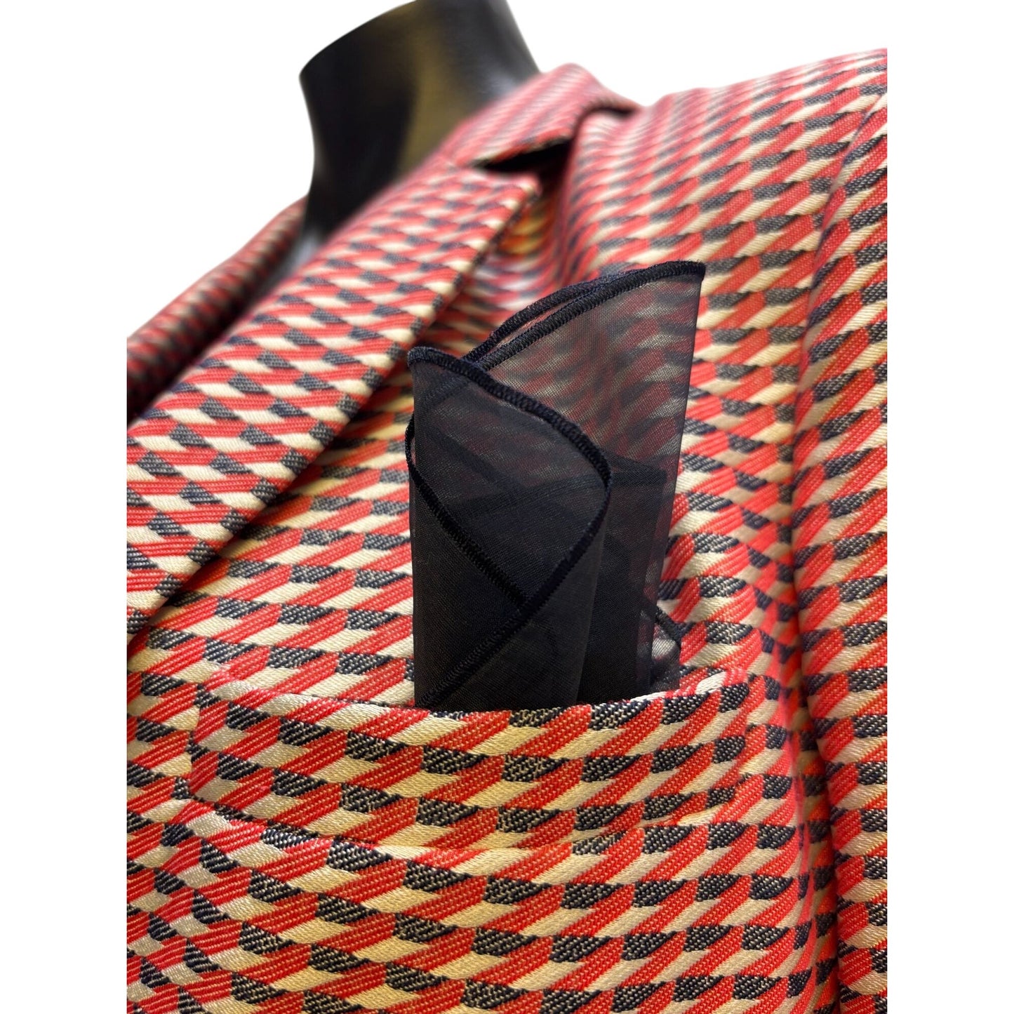 Armani Collezioni Print Suit Jacket Red & Black Size 6