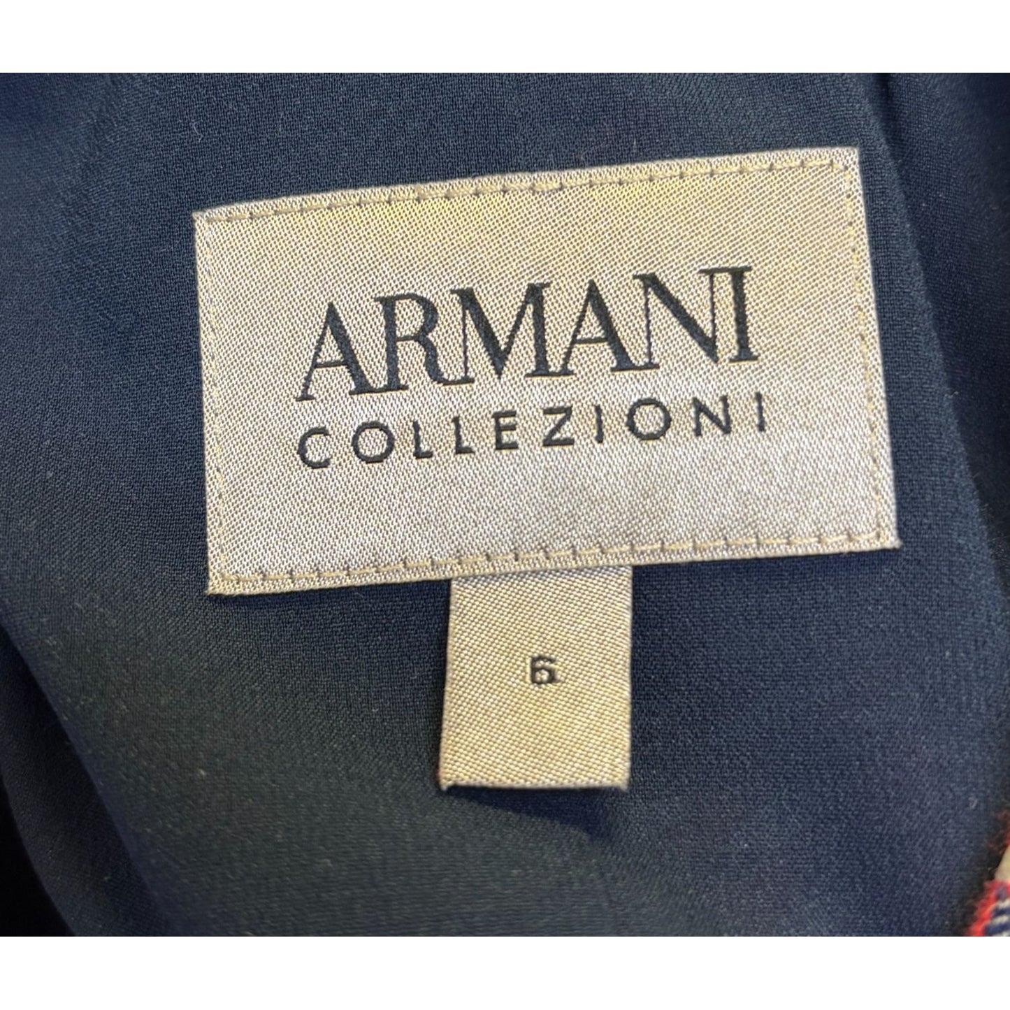 Armani Collezioni Print Suit Jacket Red & Black Size 6