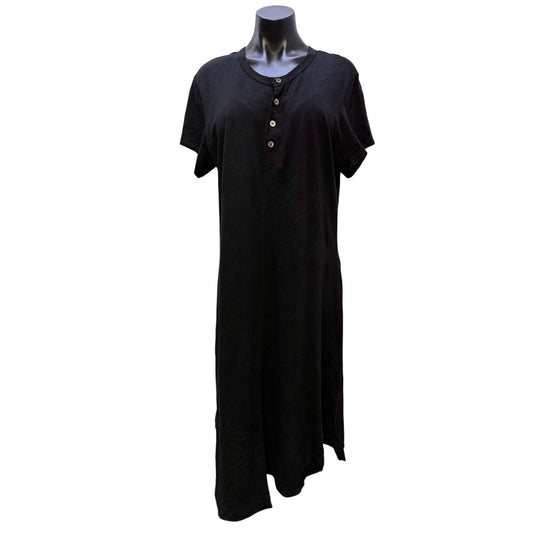 Wilt Black Button-Front Short Sleeve Dress XL
