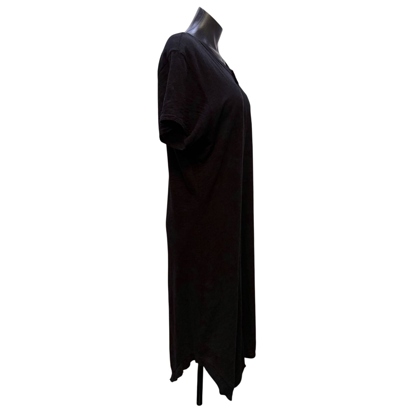 Wilt Black Button-Front Short Sleeve Dress XL
