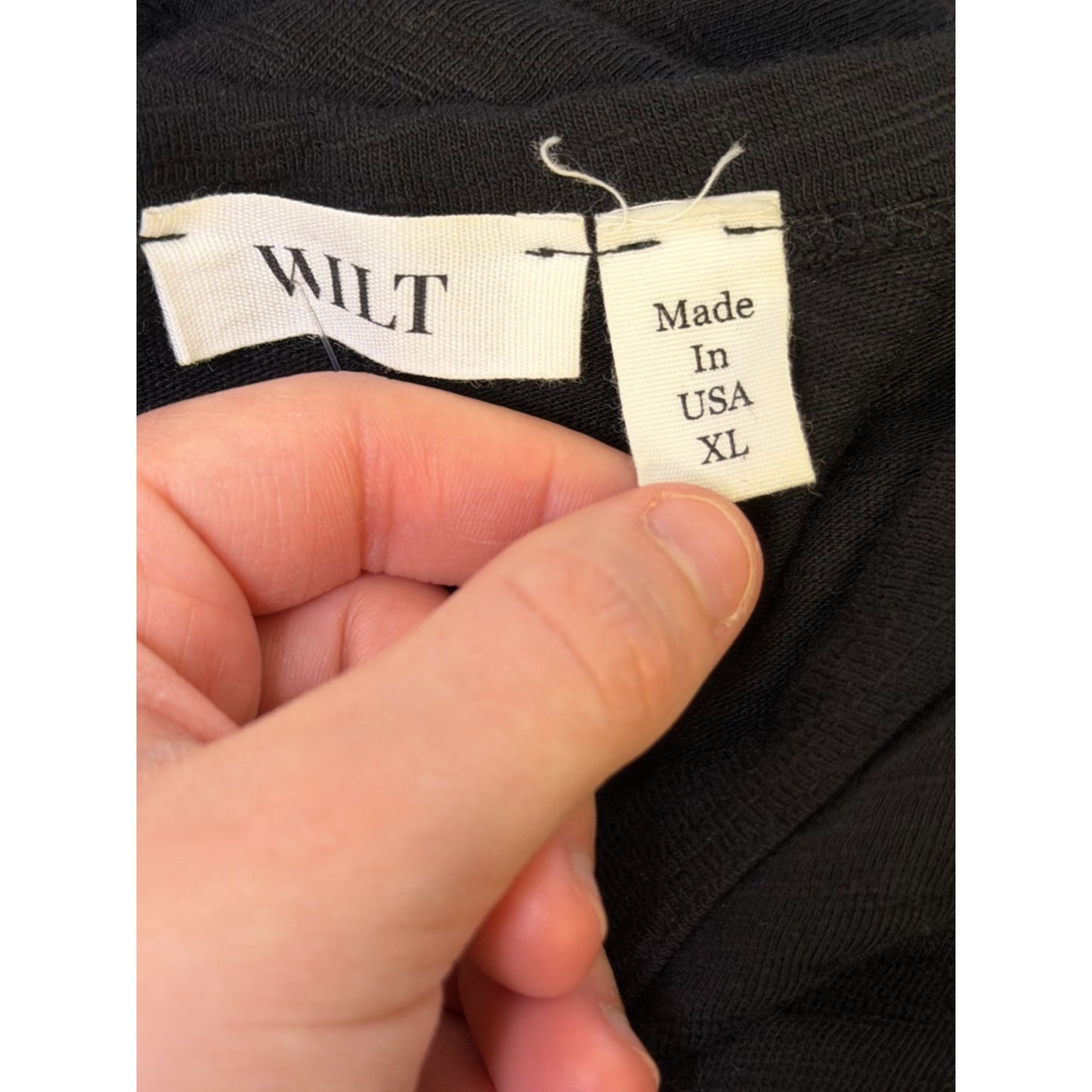 Wilt Black Button-Front Short Sleeve Dress XL