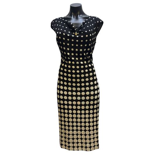 St. John Collection Knit Polka Dot Dress Black & White Size 6