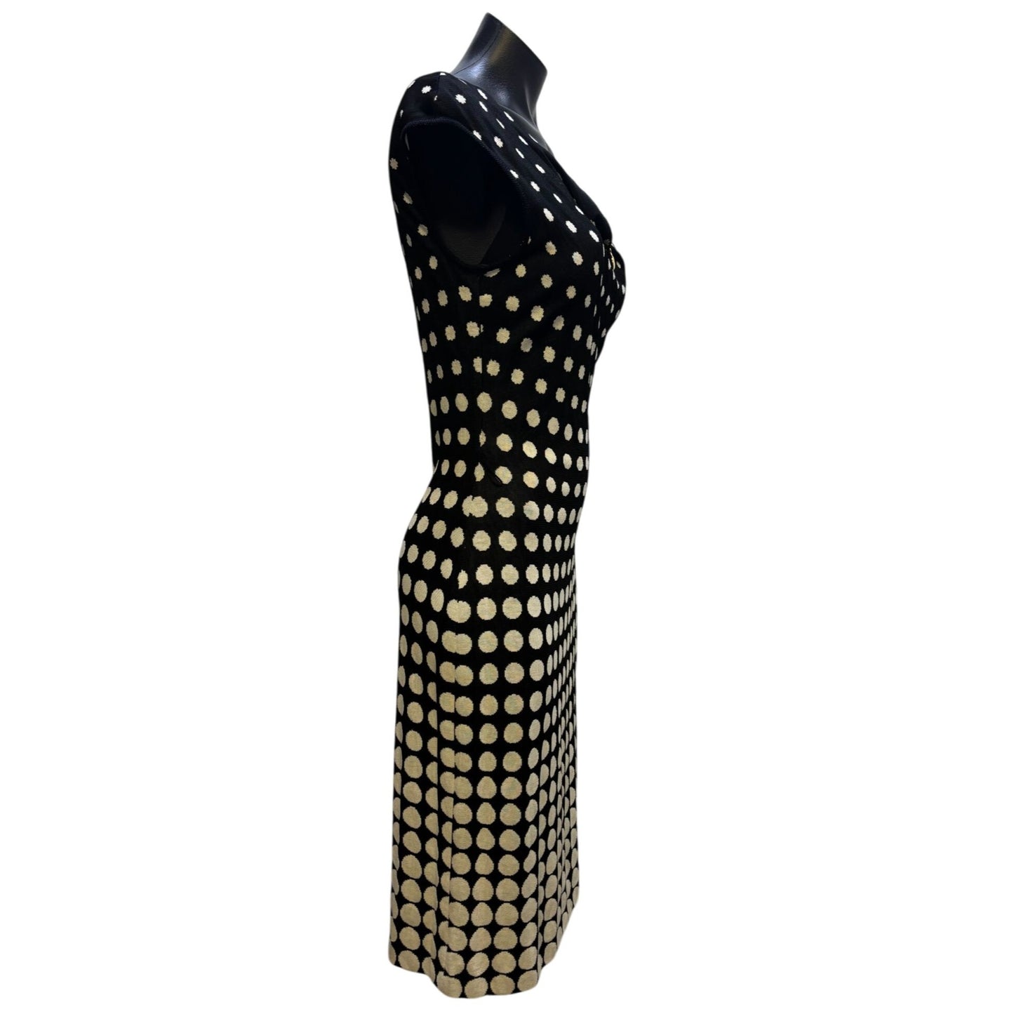 St. John Collection Knit Polka Dot Dress Black & White Size 6