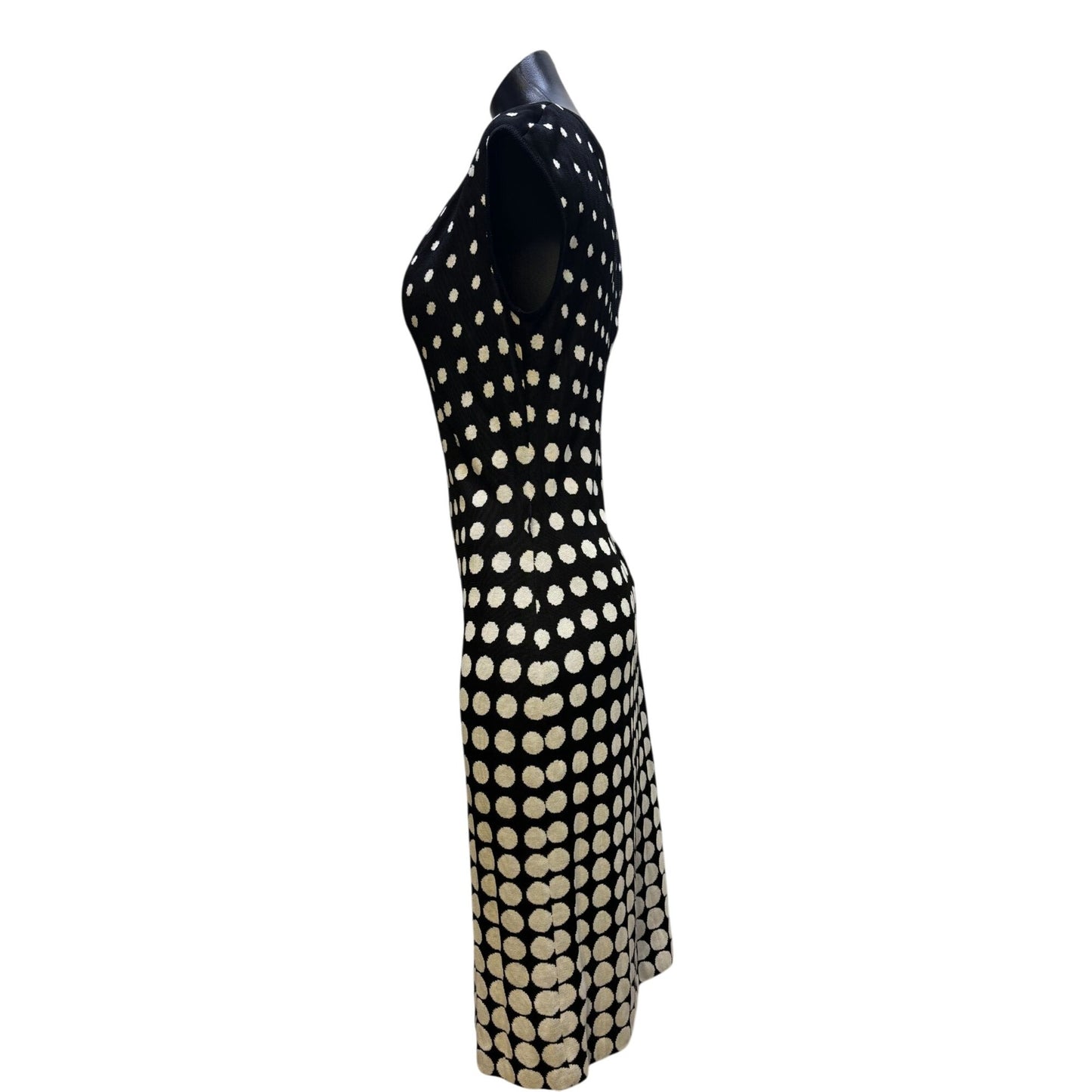 St. John Collection Knit Polka Dot Dress Black & White Size 6