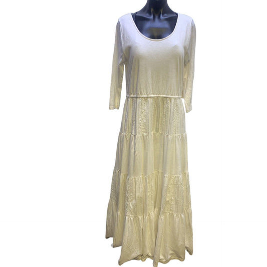 Soft Surroundings Cream Maxi Dress Size Medium