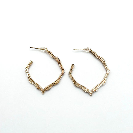Kendra Scott Miku Hoop Earrings In Rose Gold Textured Design