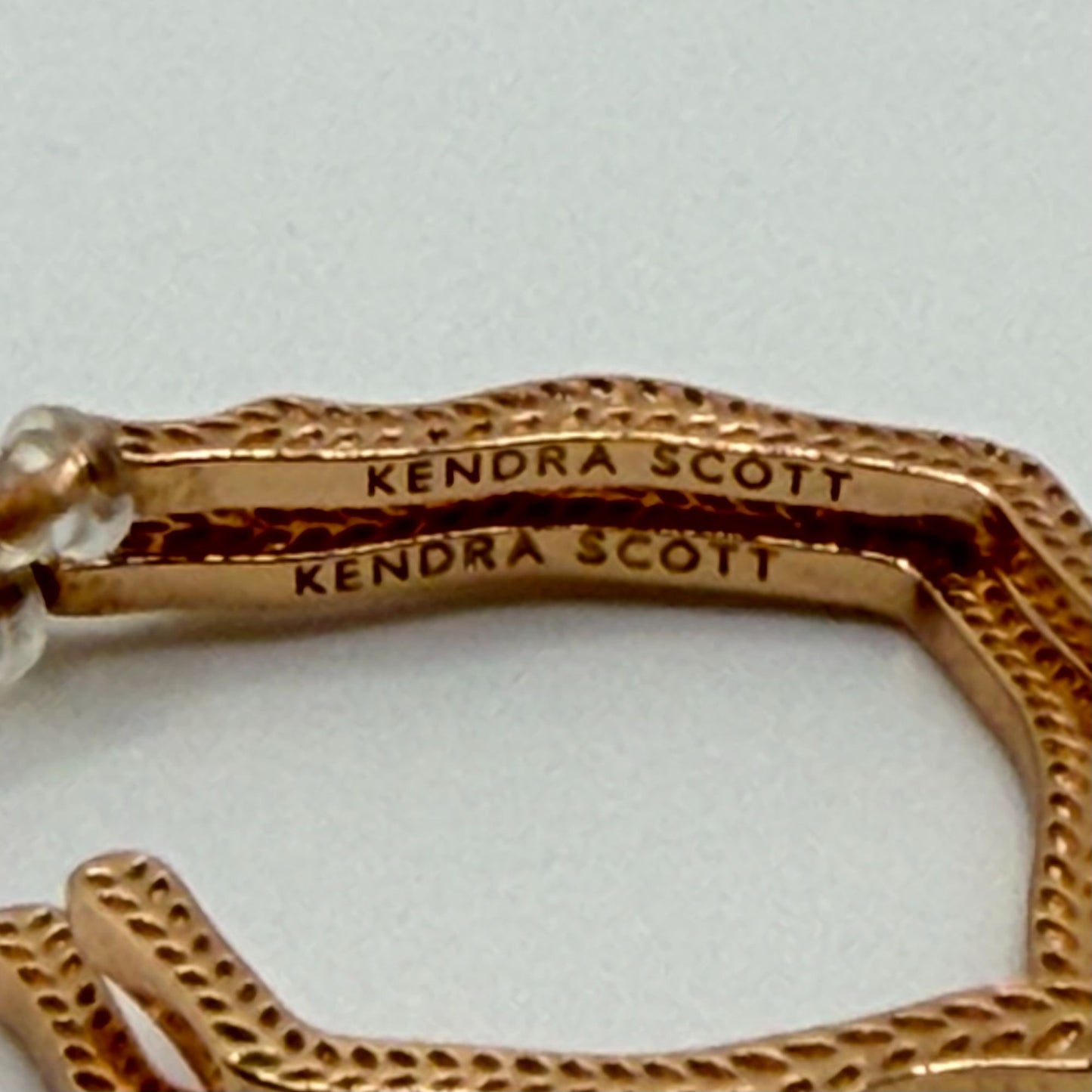Kendra Scott Miku Hoop Earrings In Rose Gold Textured Design