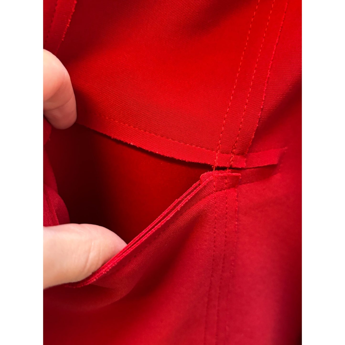 Norma Kamali Red Open-Front Blazer Jacket XL Long Sleeve Lightweight