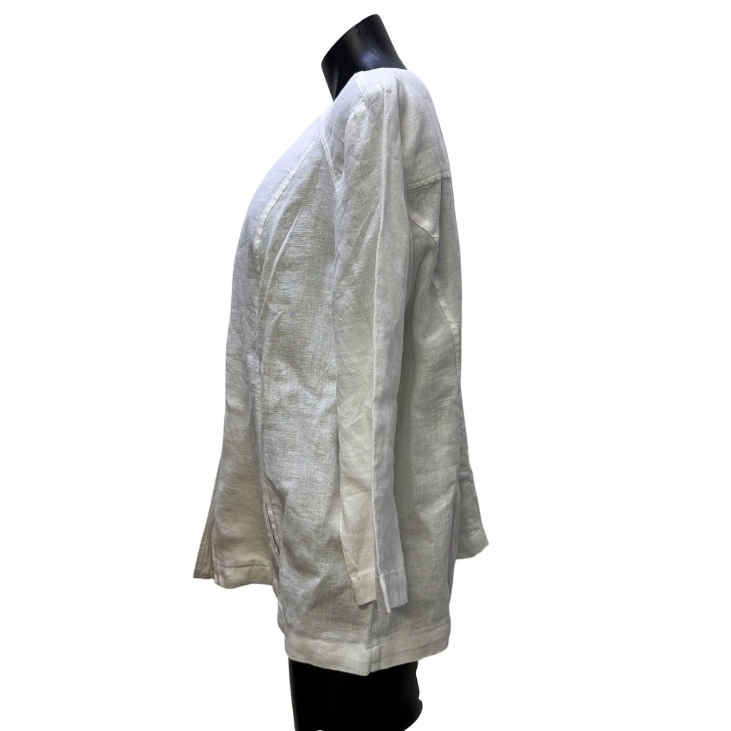 NWT Chico's Linen Jacket White 3/XL