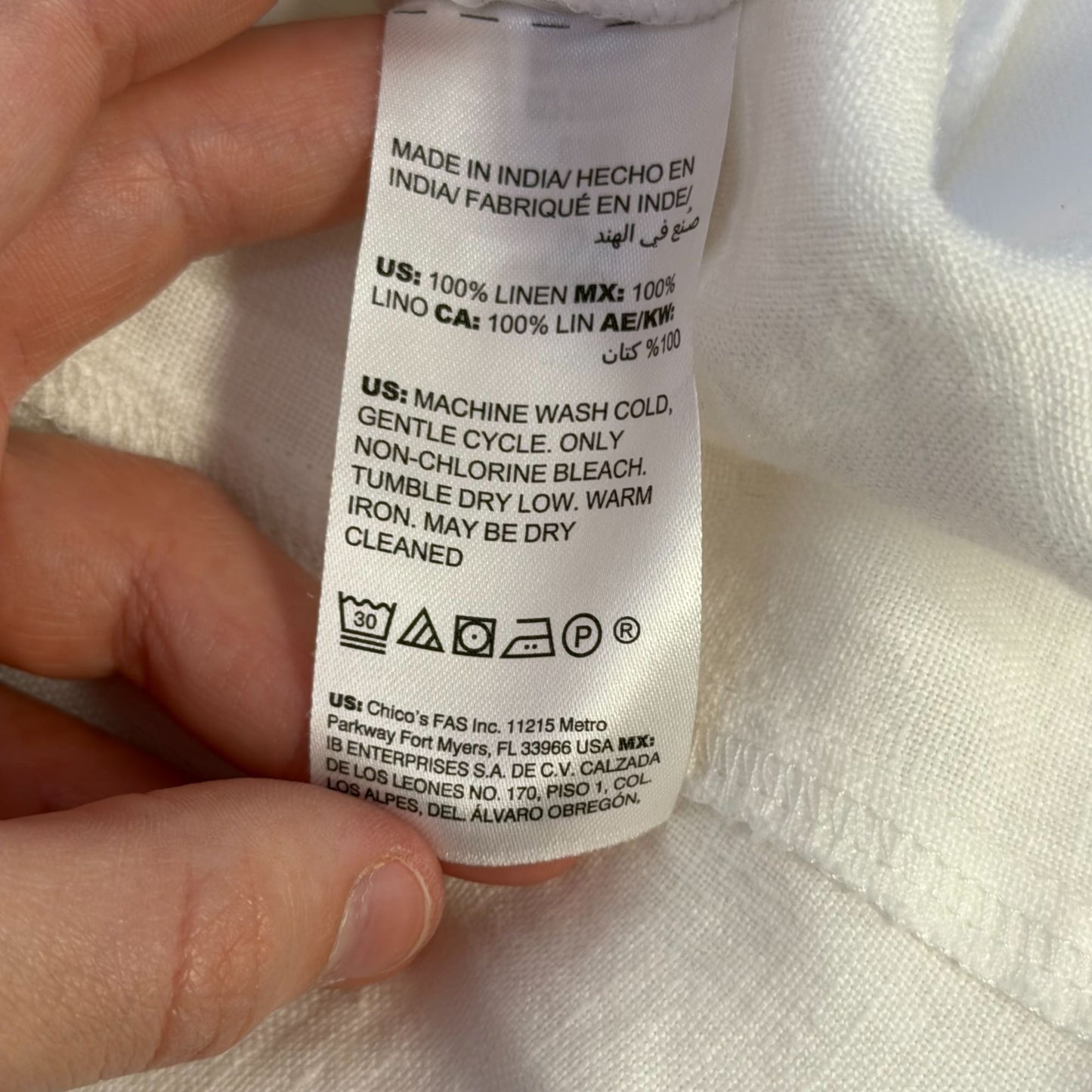 NWT Chico's Linen Jacket White 3/XL