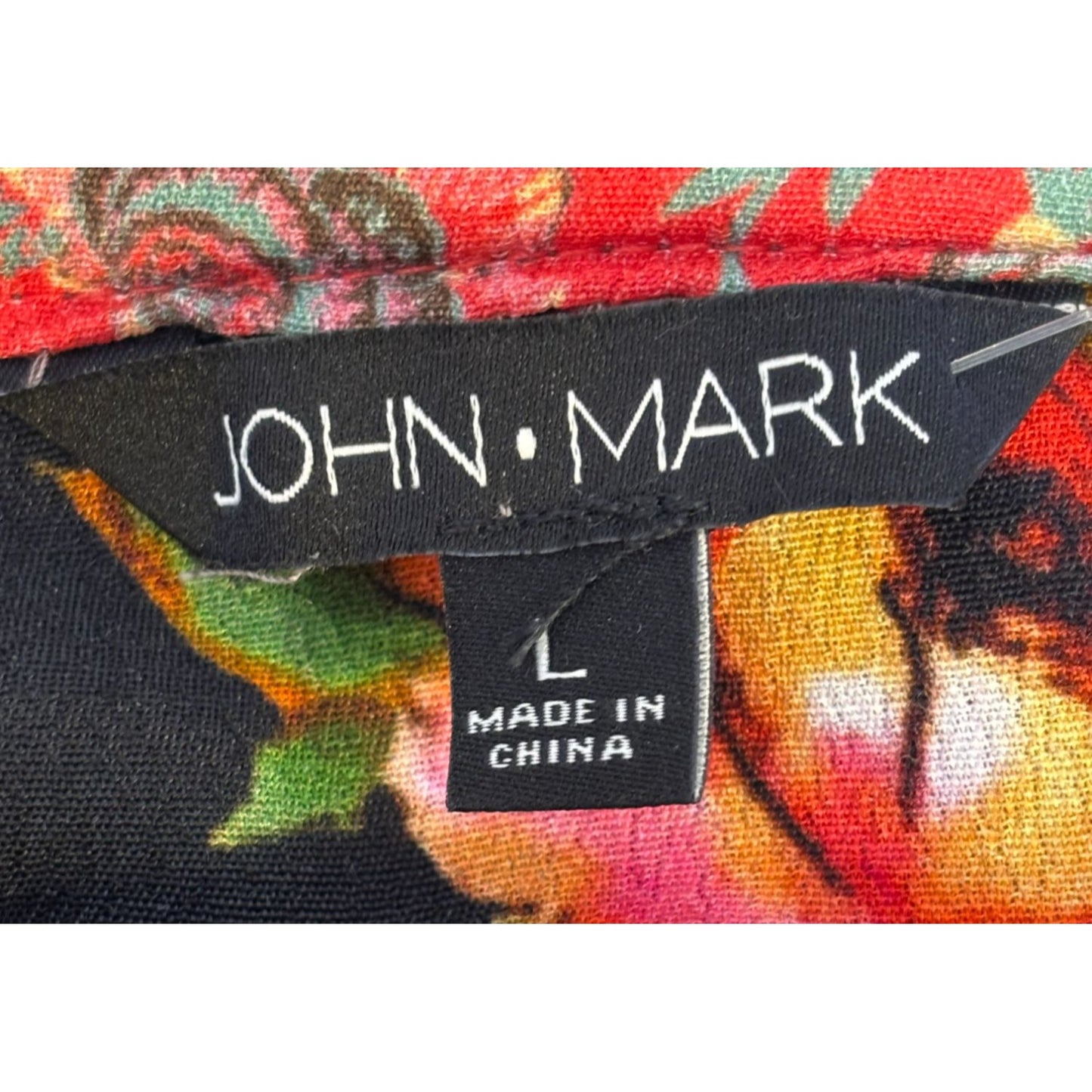 John Mark Embroidered Velvet Tunic Blouse Brown Long Sleeve L