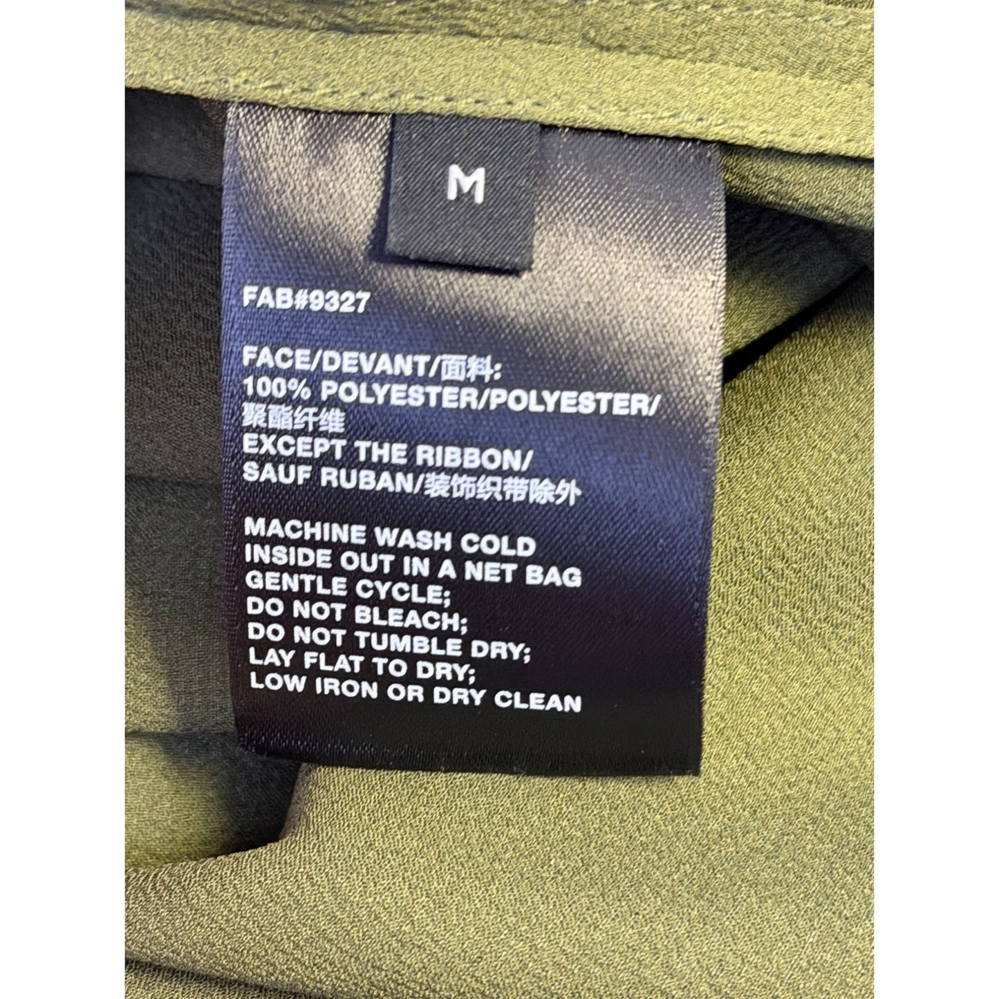 Lafayette 148 Layered Green Blouse With Keyhole Neckline M