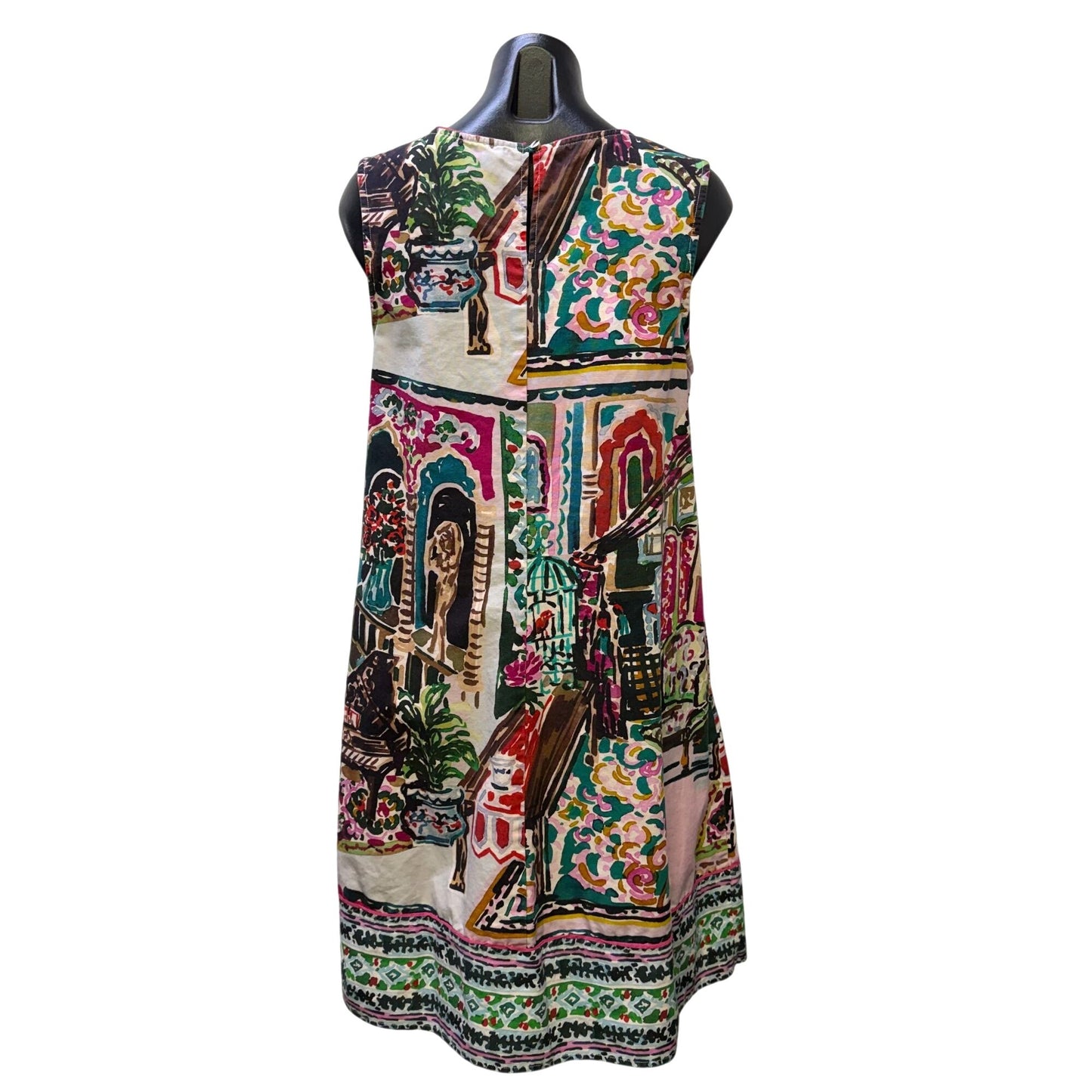 Anthropologie Multi-Color Shift Dress With Abstract Print Size M