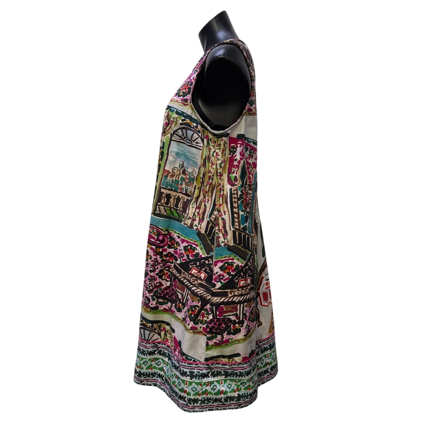 Anthropologie Multi-Color Shift Dress With Abstract Print Size M