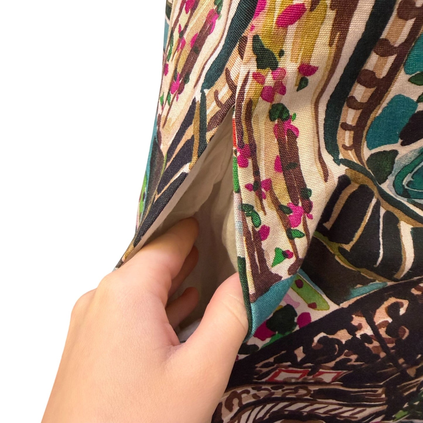Anthropologie Multi-Color Shift Dress With Abstract Print Size M